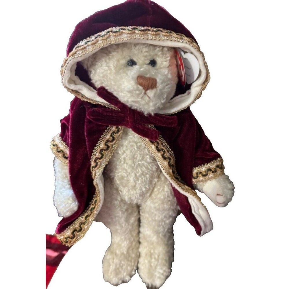 Ty Attic Treasures 13" Plush Gem the Bear "Let It Snow" MWMT NEW